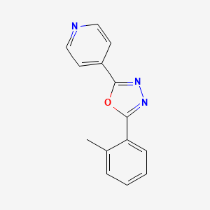 molecular formula C14H11N3O B5850311 4-[5-(2-methylphenyl)-1,3,4-oxadiazol-2-yl]pyridine 