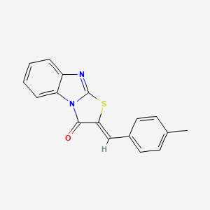 molecular formula C17H12N2OS B5850336 2-(4-methylbenzylidene)[1,3]thiazolo[3,2-a]benzimidazol-3(2H)-one 