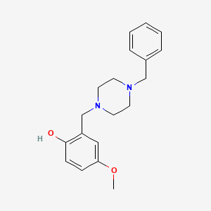 molecular formula C19H24N2O2 B5850340 2-[(4-benzyl-1-piperazinyl)methyl]-4-methoxyphenol 