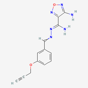 molecular formula C13H12N6O2 B5850353 4-amino-N'-[3-(2-propyn-1-yloxy)benzylidene]-1,2,5-oxadiazole-3-carbohydrazonamide 