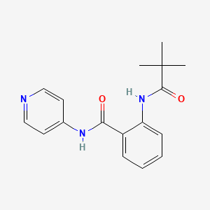 molecular formula C17H19N3O2 B5850358 2-[(2,2-dimethylpropanoyl)amino]-N-4-pyridinylbenzamide 