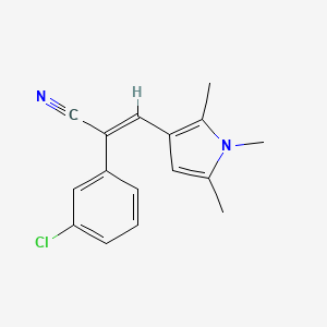 molecular formula C16H15ClN2 B5850362 2-(3-chlorophenyl)-3-(1,2,5-trimethyl-1H-pyrrol-3-yl)acrylonitrile 