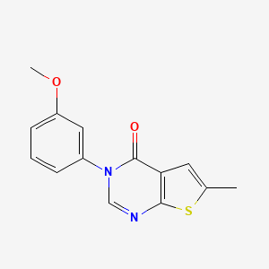 molecular formula C14H12N2O2S B5850366 3-(3-methoxyphenyl)-6-methylthieno[2,3-d]pyrimidin-4(3H)-one 