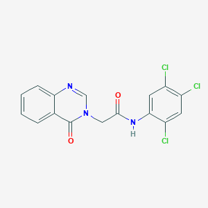 molecular formula C16H10Cl3N3O2 B5850370 2-(4-oxo-3(4H)-quinazolinyl)-N-(2,4,5-trichlorophenyl)acetamide 