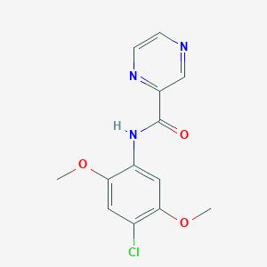 molecular formula C13H12ClN3O3 B5850374 N-(4-chloro-2,5-dimethoxyphenyl)-2-pyrazinecarboxamide 