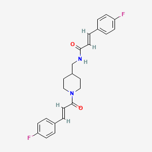 molecular formula C24H24F2N2O2 B5850381 3-(4-fluorophenyl)-N-({1-[3-(4-fluorophenyl)acryloyl]-4-piperidinyl}methyl)acrylamide 