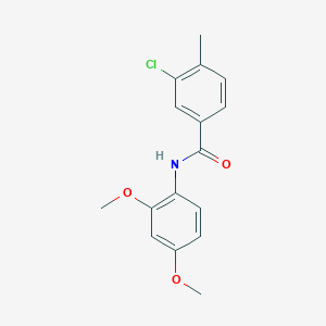 molecular formula C16H16ClNO3 B5850388 3-chloro-N-(2,4-dimethoxyphenyl)-4-methylbenzamide 