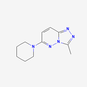 molecular formula C11H15N5 B5850402 3-methyl-6-(1-piperidinyl)[1,2,4]triazolo[4,3-b]pyridazine 