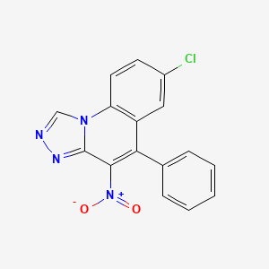 molecular formula C16H9ClN4O2 B5850406 7-chloro-4-nitro-5-phenyl[1,2,4]triazolo[4,3-a]quinoline 
