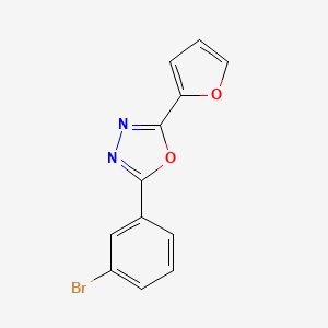 molecular formula C12H7BrN2O2 B5850421 2-(3-bromophenyl)-5-(2-furyl)-1,3,4-oxadiazole 