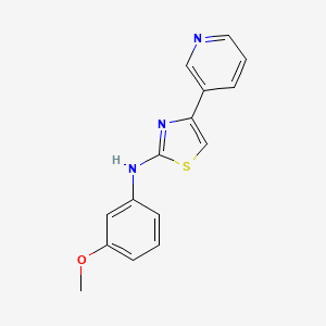 molecular formula C15H13N3OS B5850423 N-(3-methoxyphenyl)-4-(3-pyridinyl)-1,3-thiazol-2-amine 