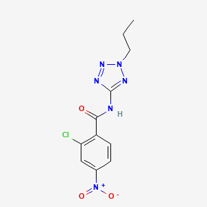 molecular formula C11H11ClN6O3 B5850453 2-chloro-4-nitro-N-(2-propyl-2H-tetrazol-5-yl)benzamide 