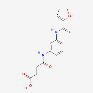 molecular formula C15H14N2O5 B5850464 4-{[3-(2-furoylamino)phenyl]amino}-4-oxobutanoic acid 