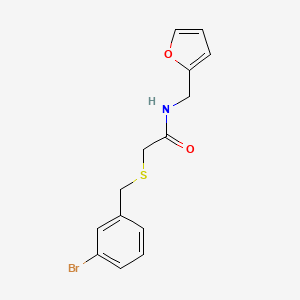 molecular formula C14H14BrNO2S B5850468 2-[(3-bromobenzyl)thio]-N-(2-furylmethyl)acetamide 