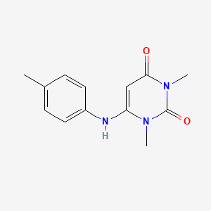 molecular formula C13H15N3O2 B5850474 1,3-dimethyl-6-[(4-methylphenyl)amino]-2,4(1H,3H)-pyrimidinedione CAS No. 7256-86-2
