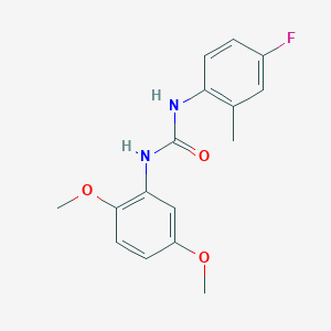 molecular formula C16H17FN2O3 B5850482 N-(2,5-dimethoxyphenyl)-N'-(4-fluoro-2-methylphenyl)urea 