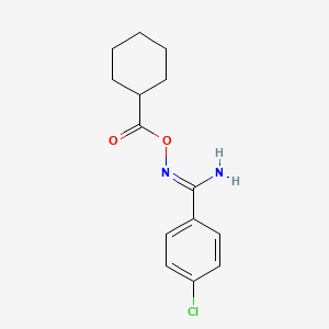 molecular formula C14H17ClN2O2 B5850492 4-chloro-N'-[(cyclohexylcarbonyl)oxy]benzenecarboximidamide 