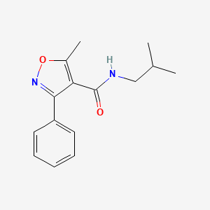 molecular formula C15H18N2O2 B5850500 N-isobutyl-5-methyl-3-phenyl-4-isoxazolecarboxamide 