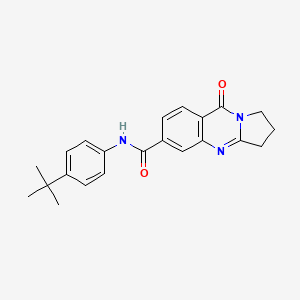 molecular formula C22H23N3O2 B5850516 N-(4-tert-butylphenyl)-9-oxo-1,2,3,9-tetrahydropyrrolo[2,1-b]quinazoline-6-carboxamide 