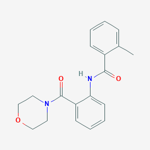 molecular formula C19H20N2O3 B5850524 2-methyl-N-[2-(4-morpholinylcarbonyl)phenyl]benzamide 