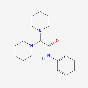 molecular formula C18H27N3O B5850538 N-phenyl-2,2-di-1-piperidinylacetamide 