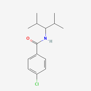 molecular formula C14H20ClNO B5850544 4-chloro-N-(1-isopropyl-2-methylpropyl)benzamide 