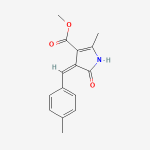 molecular formula C15H15NO3 B5850556 methyl 2-methyl-4-(4-methylbenzylidene)-5-oxo-4,5-dihydro-1H-pyrrole-3-carboxylate 