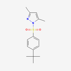 molecular formula C15H20N2O2S B5850560 1-[(4-tert-butylphenyl)sulfonyl]-3,5-dimethyl-1H-pyrazole 