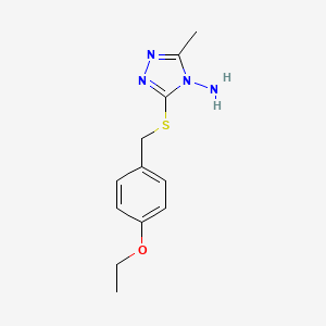 molecular formula C12H16N4OS B5850568 3-[(4-ethoxybenzyl)thio]-5-methyl-4H-1,2,4-triazol-4-amine 
