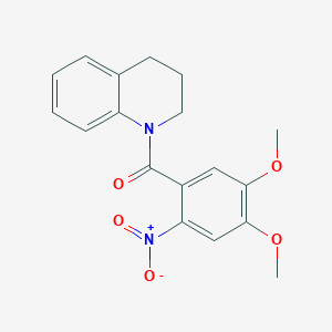 molecular formula C18H18N2O5 B5850578 1-(4,5-dimethoxy-2-nitrobenzoyl)-1,2,3,4-tetrahydroquinoline 