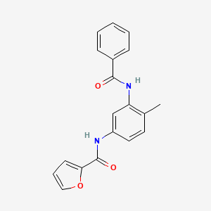 molecular formula C19H16N2O3 B5850590 N-[3-(benzoylamino)-4-methylphenyl]-2-furamide 