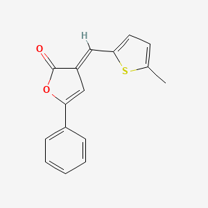 molecular formula C16H12O2S B5850606 3-[(5-methyl-2-thienyl)methylene]-5-phenyl-2(3H)-furanone 
