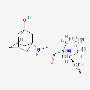 molecular formula C17H25N3O2 B585061 维达格列汀-13C5,15N CAS No. 1044741-01-6