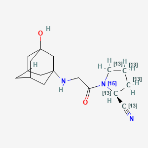 molecular formula C17H25N3O2 B585061 维格列汀-13C5,15N CAS No. 1044741-01-6