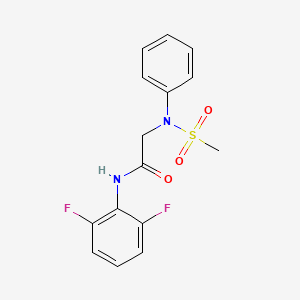 molecular formula C15H14F2N2O3S B5850610 N~1~-(2,6-difluorophenyl)-N~2~-(methylsulfonyl)-N~2~-phenylglycinamide 