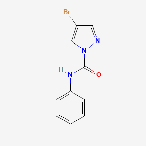 molecular formula C10H8BrN3O B5850618 4-bromo-N-phenyl-1H-pyrazole-1-carboxamide 