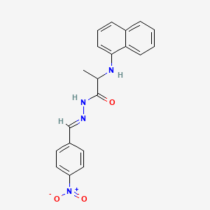 molecular formula C20H18N4O3 B5850638 2-(1-naphthylamino)-N'-(4-nitrobenzylidene)propanohydrazide 