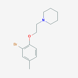 molecular formula C14H20BrNO B5850640 1-[2-(2-bromo-4-methylphenoxy)ethyl]piperidine 