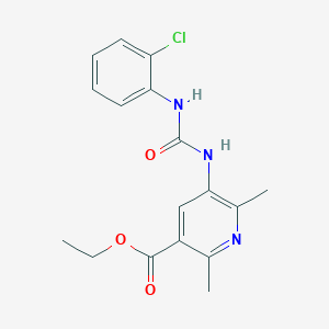 molecular formula C17H18ClN3O3 B5850642 ethyl 5-({[(2-chlorophenyl)amino]carbonyl}amino)-2,6-dimethylnicotinate 