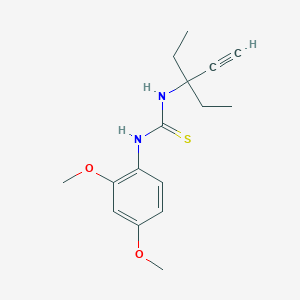 molecular formula C16H22N2O2S B5850644 N-(1,1-diethyl-2-propyn-1-yl)-N'-(2,4-dimethoxyphenyl)thiourea 