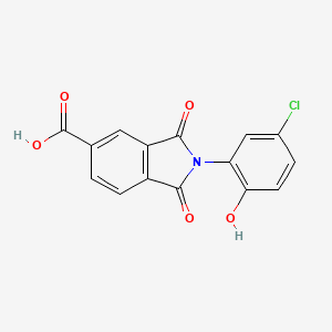 molecular formula C15H8ClNO5 B5850665 2-(5-chloro-2-hydroxyphenyl)-1,3-dioxo-5-isoindolinecarboxylic acid 