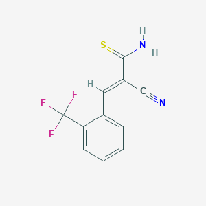 molecular formula C11H7F3N2S B5850720 2-cyano-3-[2-(trifluoromethyl)phenyl]-2-propenethioamide 