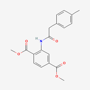 molecular formula C19H19NO5 B5850721 dimethyl 2-{[(4-methylphenyl)acetyl]amino}terephthalate 