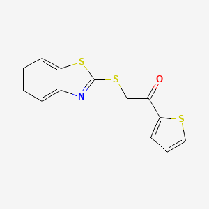 molecular formula C13H9NOS3 B5850743 2-(1,3-benzothiazol-2-ylthio)-1-(2-thienyl)ethanone 