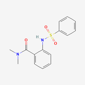 molecular formula C15H16N2O3S B5850746 N,N-dimethyl-2-[(phenylsulfonyl)amino]benzamide 