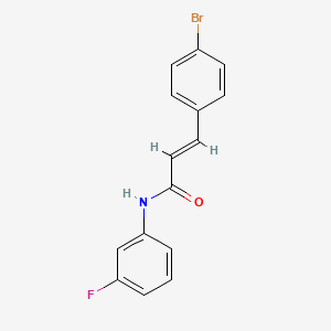 molecular formula C15H11BrFNO B5850757 3-(4-bromophenyl)-N-(3-fluorophenyl)acrylamide 
