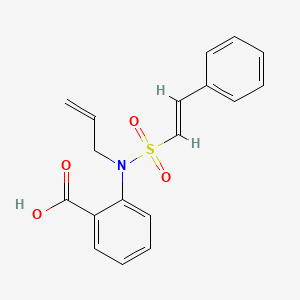 molecular formula C18H17NO4S B5850758 2-{allyl[(2-phenylvinyl)sulfonyl]amino}benzoic acid 