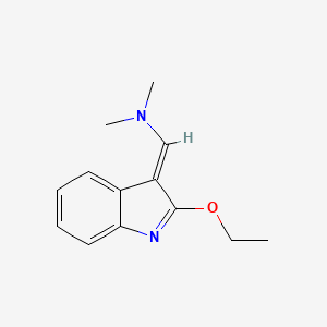 molecular formula C13H16N2O B585076 (E)-1-(2-Ethoxy-3H-indol-3-ylidene)-N,N-dimethylmethanamine CAS No. 141210-78-8