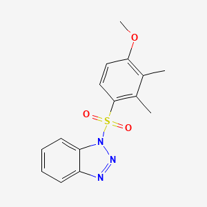 molecular formula C15H15N3O3S B5850766 1-[(4-methoxy-2,3-dimethylphenyl)sulfonyl]-1H-1,2,3-benzotriazole 