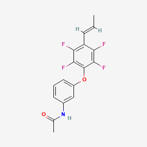 molecular formula C17H13F4NO2 B5850778 N-{3-[2,3,5,6-tetrafluoro-4-(1-propen-1-yl)phenoxy]phenyl}acetamide 